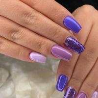 سالن زیبایی فلامینگو - نمونه کار ناخن بنفش